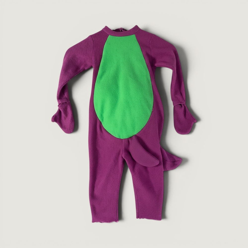 Barney the Dinosaur Fleece Costume Jumpsuit Toddler 2T-4T Purple Halloween